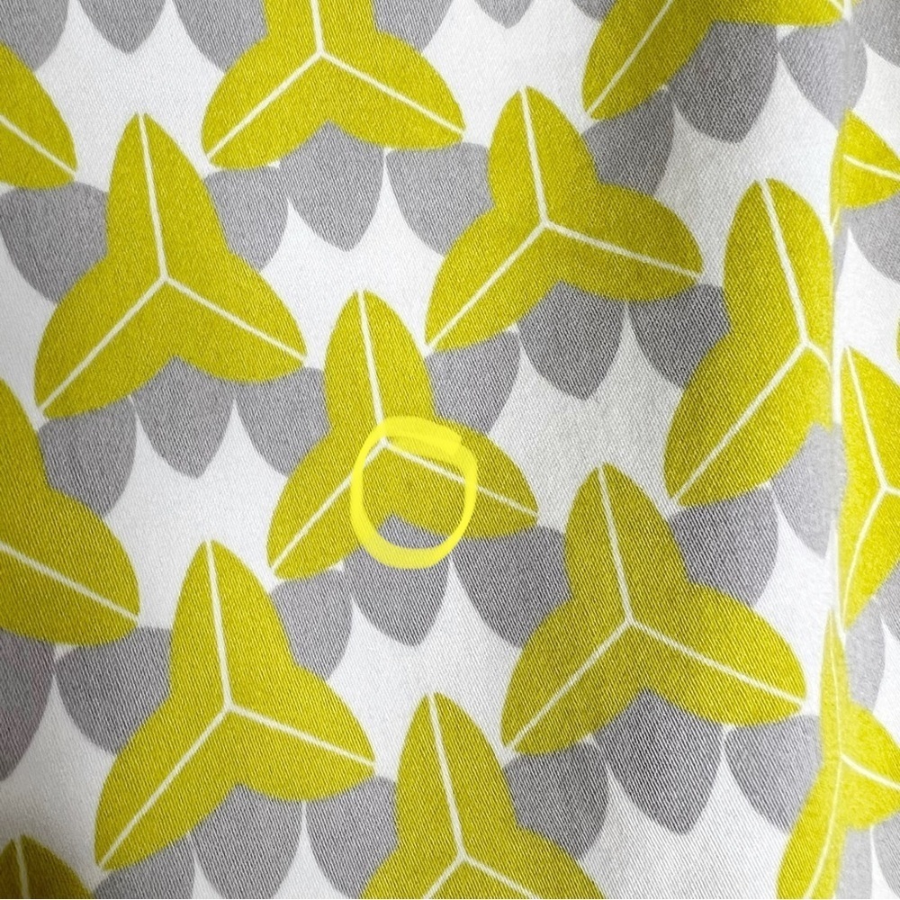 Banana Republic Milly Collection Chartreuse Geometric Print Mini Skirt - Picture 8 of 13